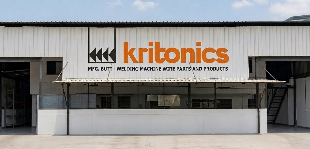 <span class="title-line">Manufacturer & Exporter of</span><span class="title-line"><span class="title-arrow">→</span> Butt Welding Machines</span><span class="title-line"><span class="title-arrow">→</span> Wire Forming (Bending) Parts & Products</span>
